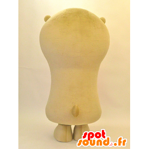 Mirakko maskot. Beige bamse maskot med hjerte - Spotsound