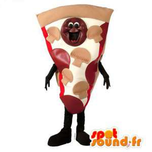 Mascot tegen gigantische pizza. Pizza Costume - MASFR007185 - Pizza Mascottes
