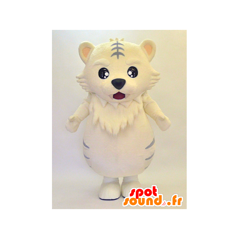 Mascot žluté a šedá tygr, obří a šikovný - MASFR28296 - Yuru-Chara japonské Maskoti