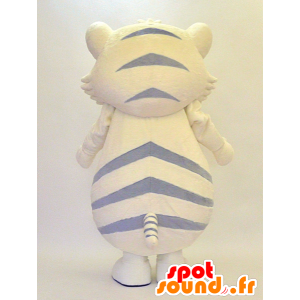 Mascotte de tigre jaune et gris, géant et mignon - MASFR28296 - Mascottes Yuru-Chara Japonaises