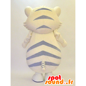 Maskotti keltainen ja harmaa tiikeri, jättiläinen ja söpö - MASFR28296 - Mascottes Yuru-Chara Japonaises