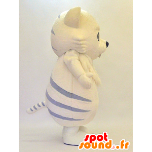 Mascot geel en grijs tijger, reuze en schattig - MASFR28296 - Yuru-Chara Japanse Mascottes