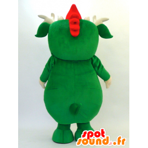 Green Dragon maskot, rødt og oransje, svært vellykket - MASFR28297 - Yuru-Chara japanske Mascots