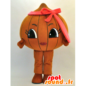 Mizutama-chan Maskottchen. Mascotte riesigen braune Zwiebel - MASFR28298 - Yuru-Chara japanischen Maskottchen