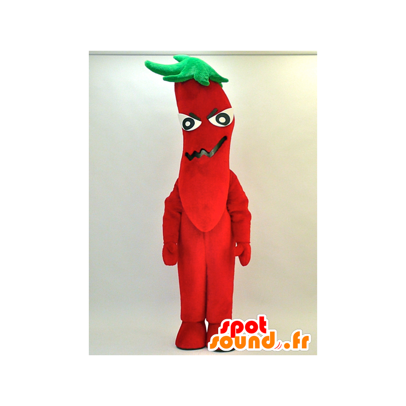 Mascot Togarashi monjiro. Red and green chilli mascot - MASFR28300 - Yuru-Chara Japanese mascots