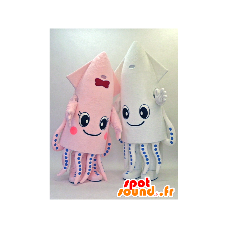 Mascots Ken-chan und Saki-chan. 2 Maskottchen octopus - MASFR28302 - Yuru-Chara japanischen Maskottchen