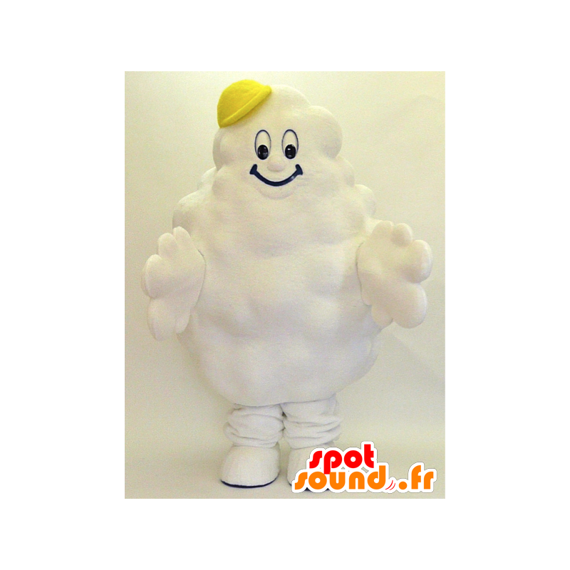 Tukku Mascot valkoinen pilvi, hymyilevä - MASFR28305 - Mascottes Yuru-Chara Japonaises