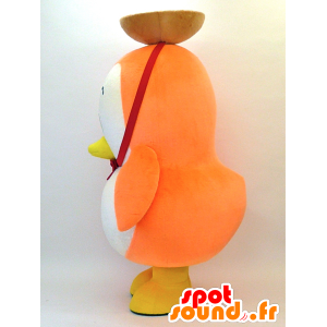 KamanoSuke mascotte. Arancione e bianco pinguino mascotte - MASFR28306 - Yuru-Chara mascotte giapponese