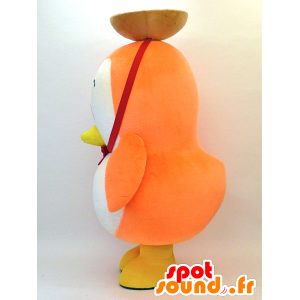 かまのすけマスコット。オレンジと白のペンギンのマスコット-MASFR28306-日本のゆるキャラのマスコット