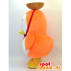 KamanoSuke maskot. Orange och vit pingvinmaskot - Spotsound