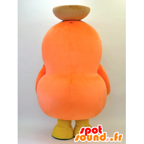 KamanoSuke mascotte. Arancione e bianco pinguino mascotte - MASFR28306 - Yuru-Chara mascotte giapponese