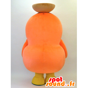 Mascot KamanoSuke. oranje en wit pinguïn mascotte - MASFR28306 - Yuru-Chara Japanse Mascottes