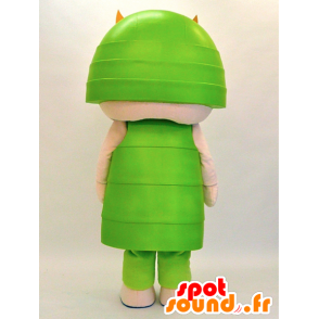 Mascot Tsunuga Kun. Grüne und orange Maskottchen Samurai - MASFR28308 - Yuru-Chara japanischen Maskottchen