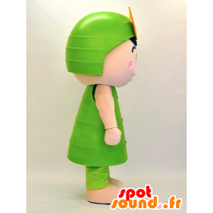 Mascot Tsunuga kun. Green and orange mascot samurai - MASFR28308 - Yuru-Chara Japanese mascots