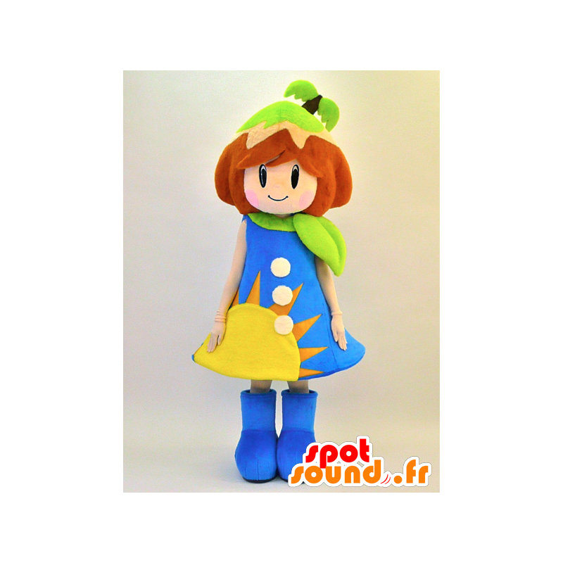 Mishichan mascot. Mascotte girl with sun - MASFR28311 - Yuru-Chara Japanese mascots