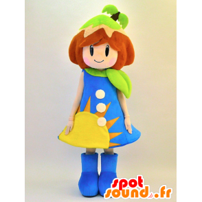 Mishichan mascot. Mascotte girl with sun - MASFR28311 - Yuru-Chara Japanese mascots