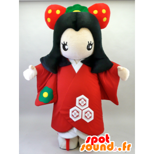 Oichigochan mascot. Mascot woman with strawberries - MASFR28312 - Yuru-Chara Japanese mascots