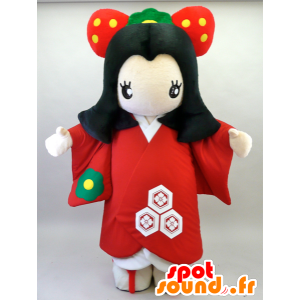 Mascot Oichigochan. Mulher Mascot com morangos - MASFR28312 - Yuru-Chara Mascotes japoneses