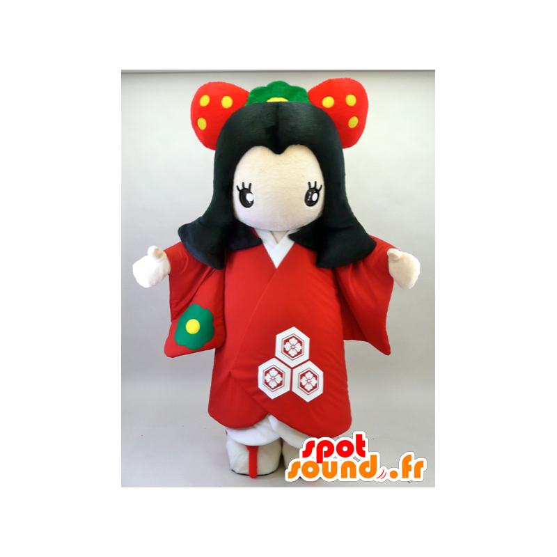 Oichigochan Maskottchen. Maskottchen-Frau mit Erdbeeren - MASFR28312 - Yuru-Chara japanischen Maskottchen