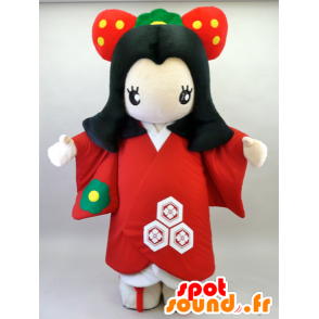 Oichigochan Maskottchen. Maskottchen-Frau mit Erdbeeren - MASFR28312 - Yuru-Chara japanischen Maskottchen