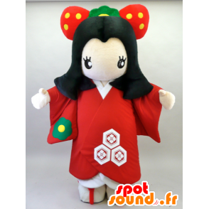 Mascotte de Oichigochan. Mascotte de femme avec des fraises - MASFR28312 - Mascottes Yuru-Chara Japonaises