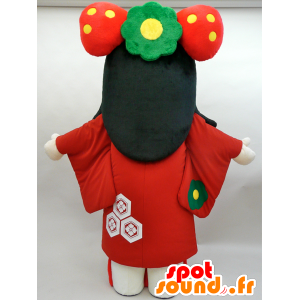Mascotte Oichigochan. Donna della mascotte con le fragole - MASFR28312 - Yuru-Chara mascotte giapponese