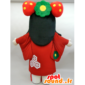 Oichigochan Maskottchen. Maskottchen-Frau mit Erdbeeren - MASFR28312 - Yuru-Chara japanischen Maskottchen