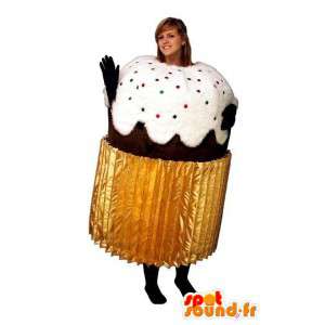 Mascot giant muffin. Costume cup cake