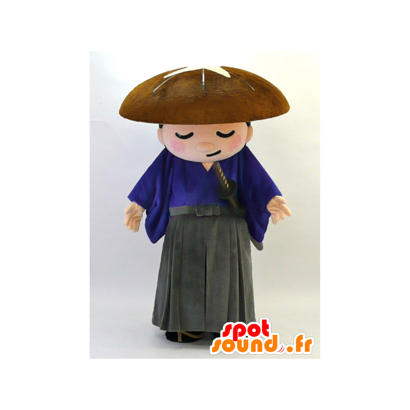 Mascot Shiitake Samurai. Mascot samurai wijs - MASFR28315 - Yuru-Chara Japanse Mascottes