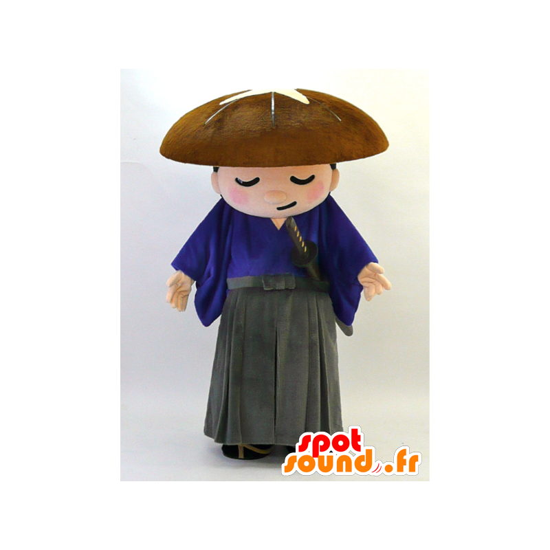 Costume da mascotte Shiitake Samurai. Samouraï saggio - Mascotte Yuru-Chara giapponese - MASFR28315 - SpotSound.fr