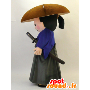 Costume da mascotte Shiitake Samurai. Samouraï saggio - Mascotte Yuru-Chara giapponese - MASFR28315 - SpotSound.fr
