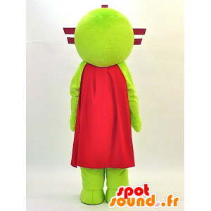 Roboter-Maskottchen, rot und grün Ziel mit einem Umhang - MASFR28316 - Yuru-Chara japanischen Maskottchen
