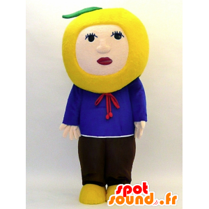 Mascotte de Meromero-chan. Mascotte de bonhomme avec une poire - MASFR28317 - Mascottes Yuru-Chara Japonaises