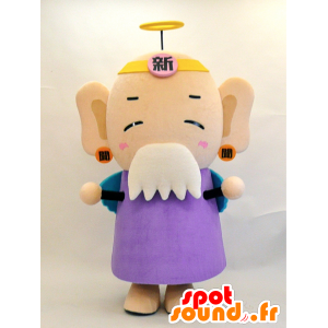 Mascot velho homem com asas. Anjo Mascot - MASFR28318 - Yuru-Chara Mascotes japoneses