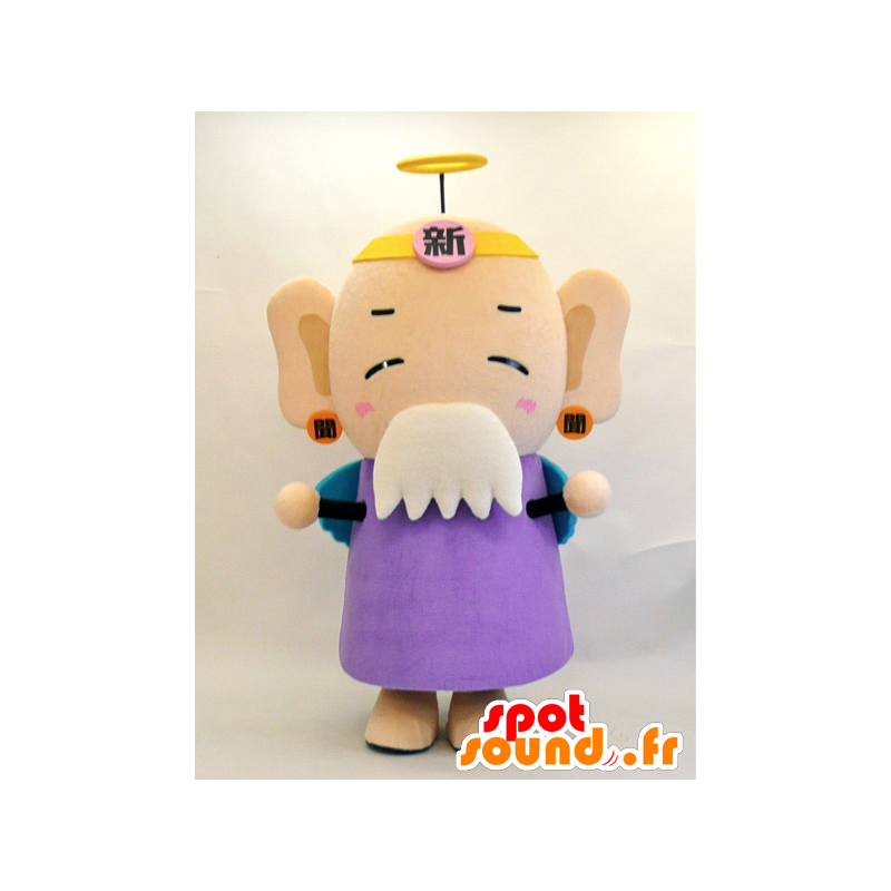 Mascot velho homem com asas. Anjo Mascot - MASFR28318 - Yuru-Chara Mascotes japoneses