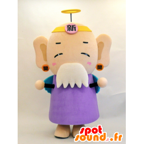 Alter Mann Maskottchen mit Flügeln. Maskottchen-Engel - MASFR28318 - Yuru-Chara japanischen Maskottchen