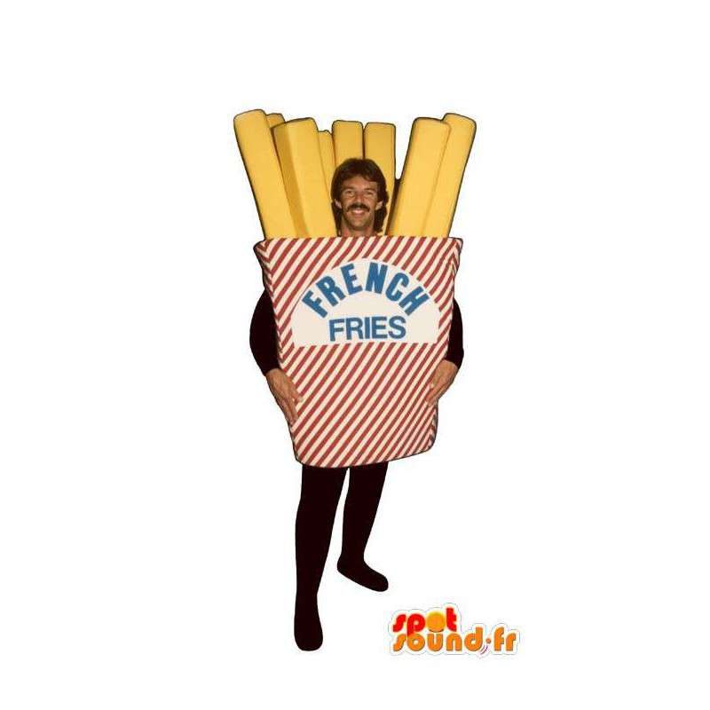 Cone Mascote batatas fritas gigantes. batatas fritas Costume - MASFR007192 - Rápido Mascotes Food