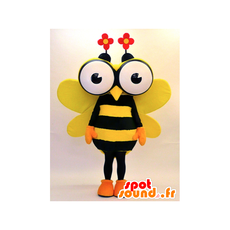 La mascota de la abeja de color amarillo y negro con los ojos grandes - MASFR28323 - Yuru-Chara mascotas japonesas