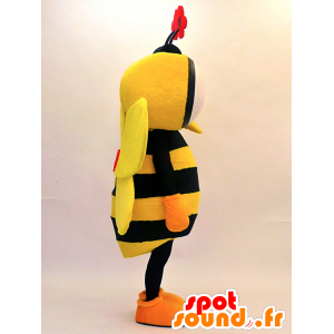 Mascot gul og svart bee med store øyne - MASFR28323 - Yuru-Chara japanske Mascots