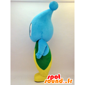 Μασκότ Up-kun. Μασκότ μπλε, κίτρινης και πράσινης σταγόνας