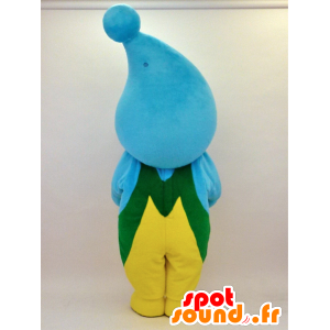 Mascotte de Up-kun. Mascotte de goutte bleue, jaune et verte - MASFR28325 - Mascottes Yuru-Chara Japonaises