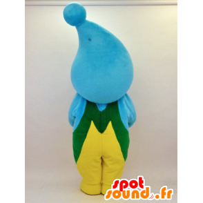 Up-KUN maskotti. Mascot sininen pisara, keltainen ja vihreä - MASFR28325 - Mascottes Yuru-Chara Japonaises