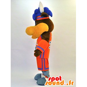 Shiningusanzu mascot. Bull mascot in sportswear - MASFR28326 - Yuru-Chara Japanese mascots