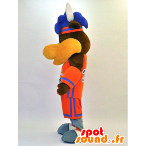 Shiningusanzu mascot. Bull mascot in sportswear - MASFR28326 - Yuru-Chara Japanese mascots