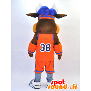 Shiningusanzu mascot. Bull mascot in sportswear - MASFR28326 - Yuru-Chara Japanese mascots