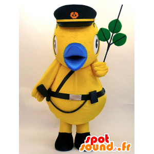 Miyagikun mascot. Yellow duck mascot, policeman - MASFR28327 - Yuru-Chara Japanese mascots