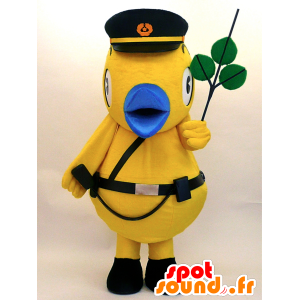 Miyagikun mascotte. Anatra gialla mascotte, poliziotto - MASFR28327 - Yuru-Chara mascotte giapponese