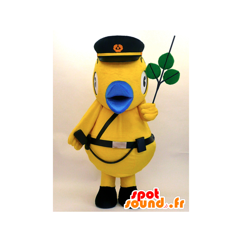 Miyagikun mascot. Yellow duck mascot, policeman - MASFR28327 - Yuru-Chara Japanese mascots