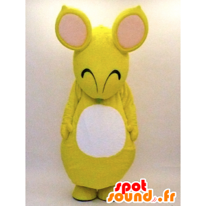 Mascota de Limón-chan. Amarillo y blanco de la mascota del canguro - MASFR28328 - Yuru-Chara mascotas japonesas