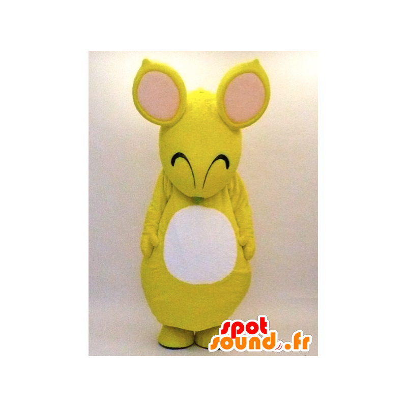 Lemon-chan Maskottchen. Gelbe und weiße Kängurumaskottchen - MASFR28328 - Yuru-Chara japanischen Maskottchen